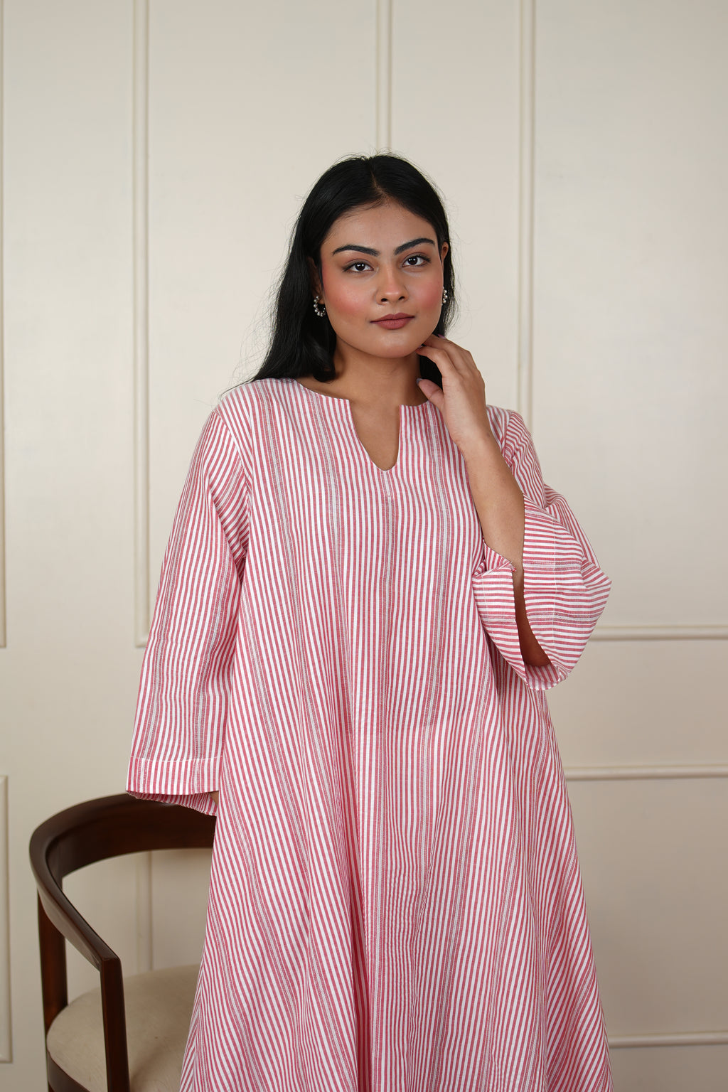 Gulabi Dhara Kurta Set