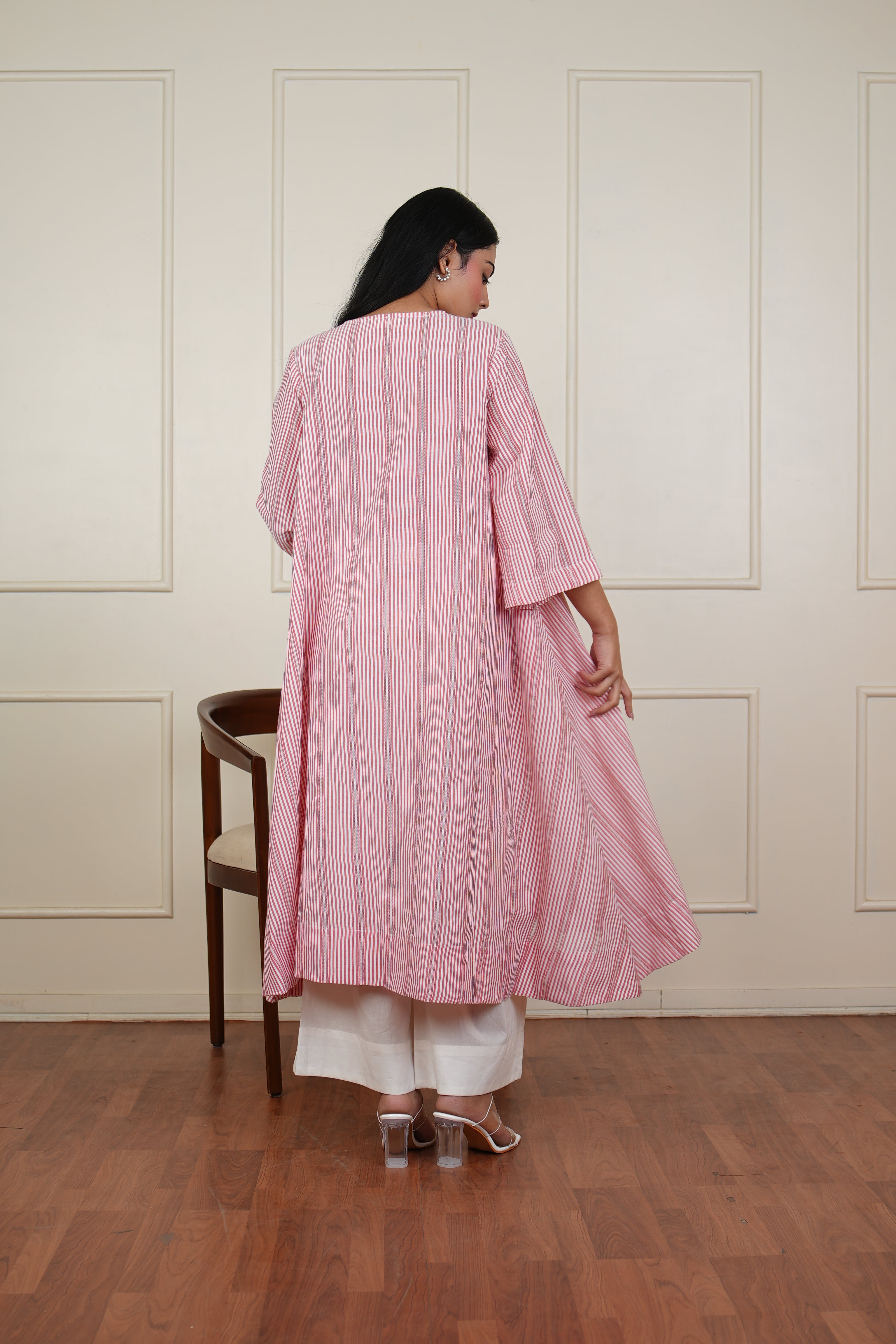 Gulabi Dhara Kurta Set