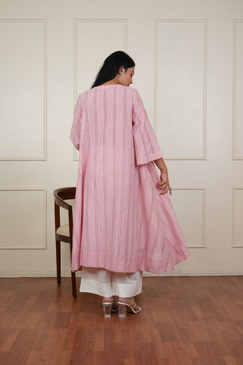 Gulabi Dhara Kurta Set