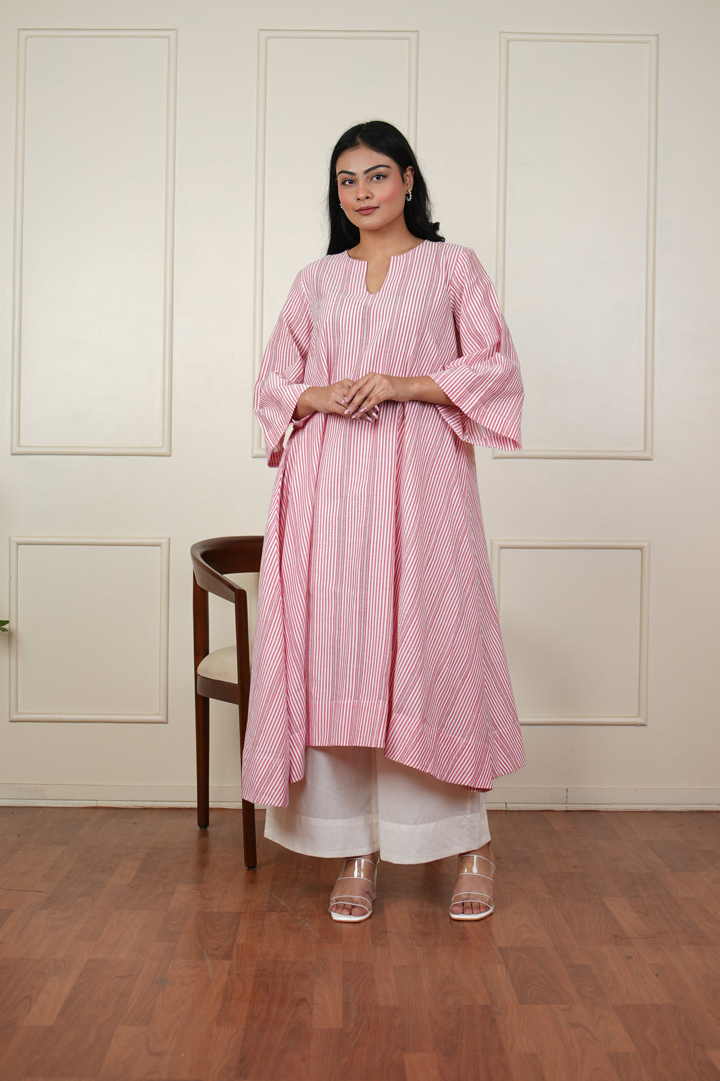 Gulabi Dhara Kurta Set