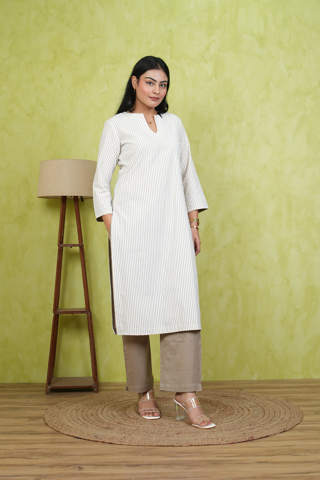 Pinestripe Kurta Set