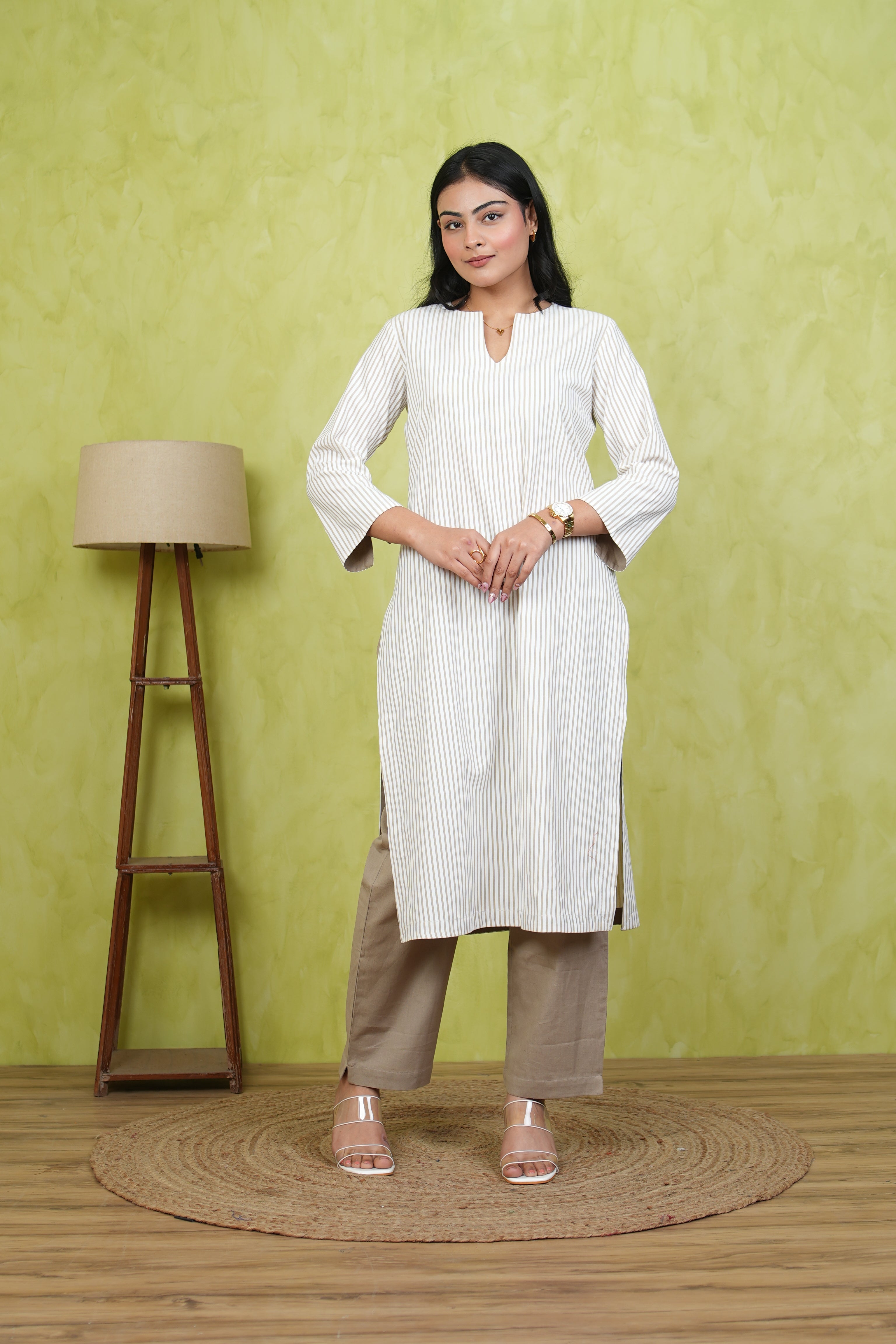 Pinestripe Kurta Set