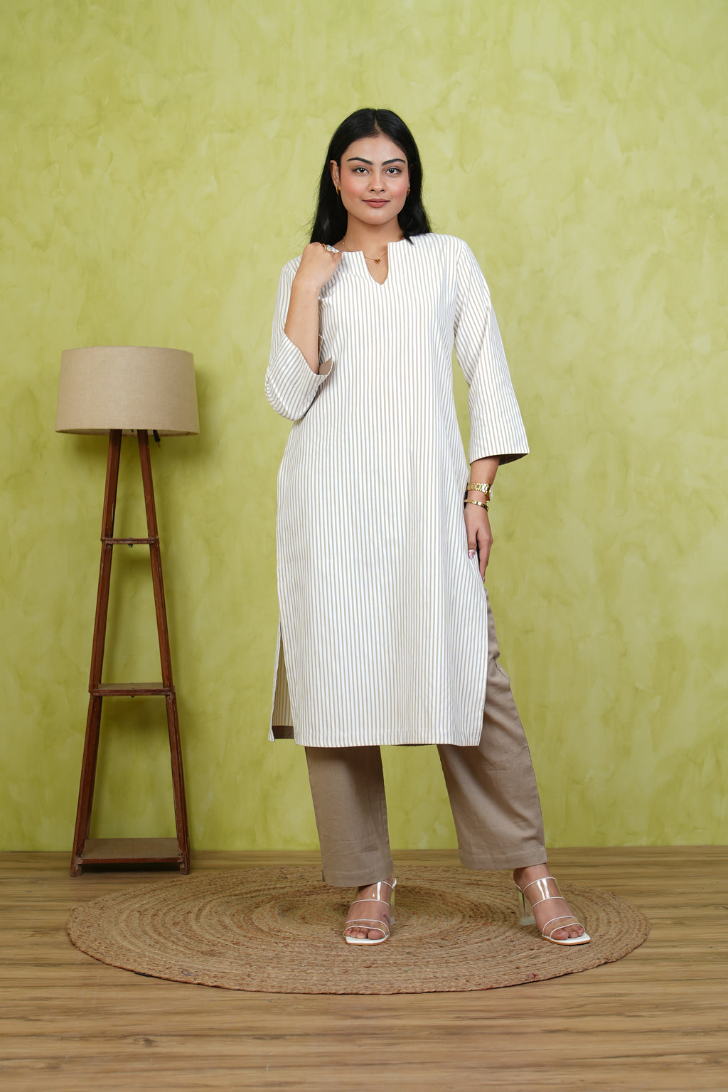 Pinestripe Kurta Set