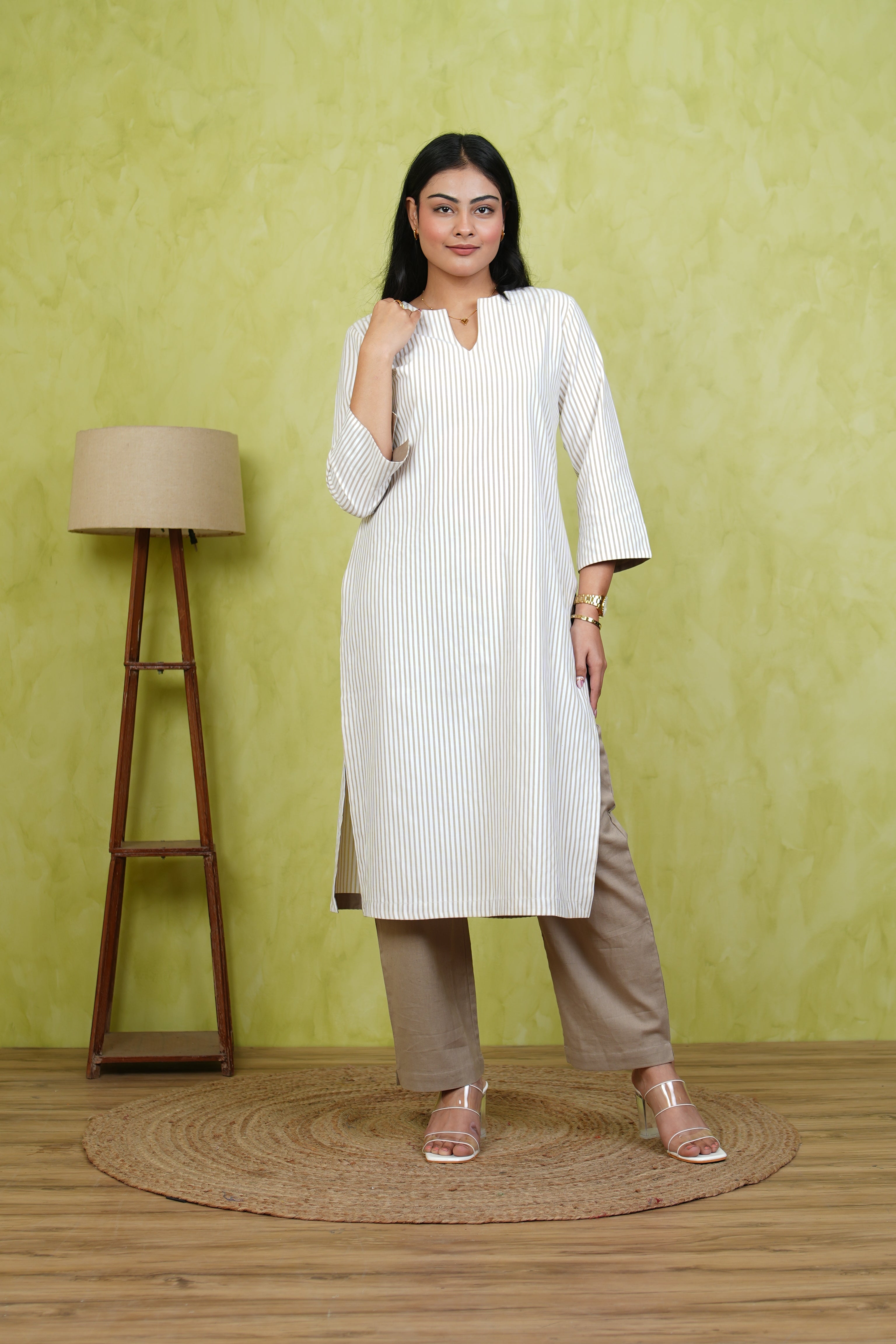 Pinestripe Kurta Set
