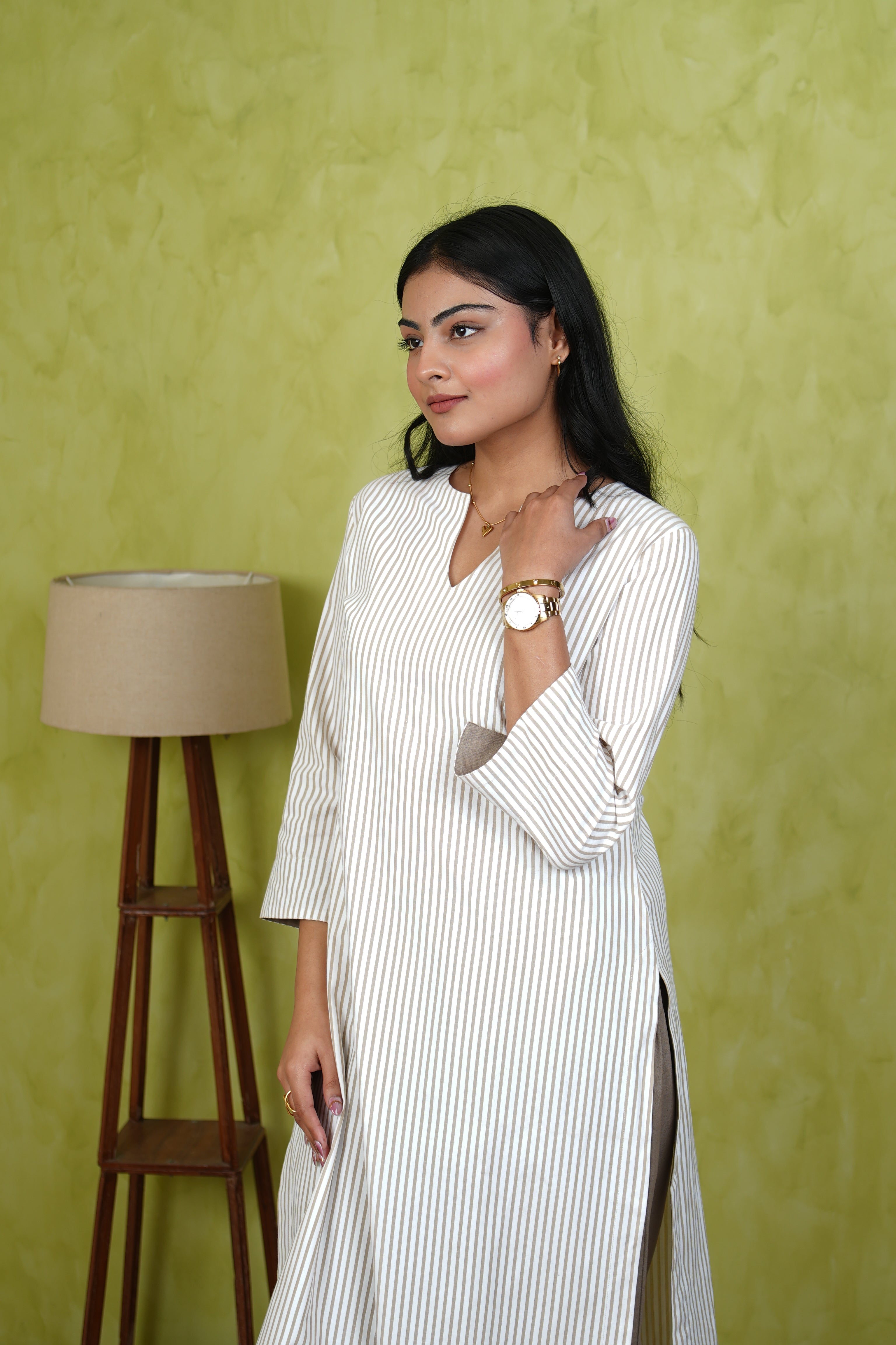 Pinestripe Kurta Set