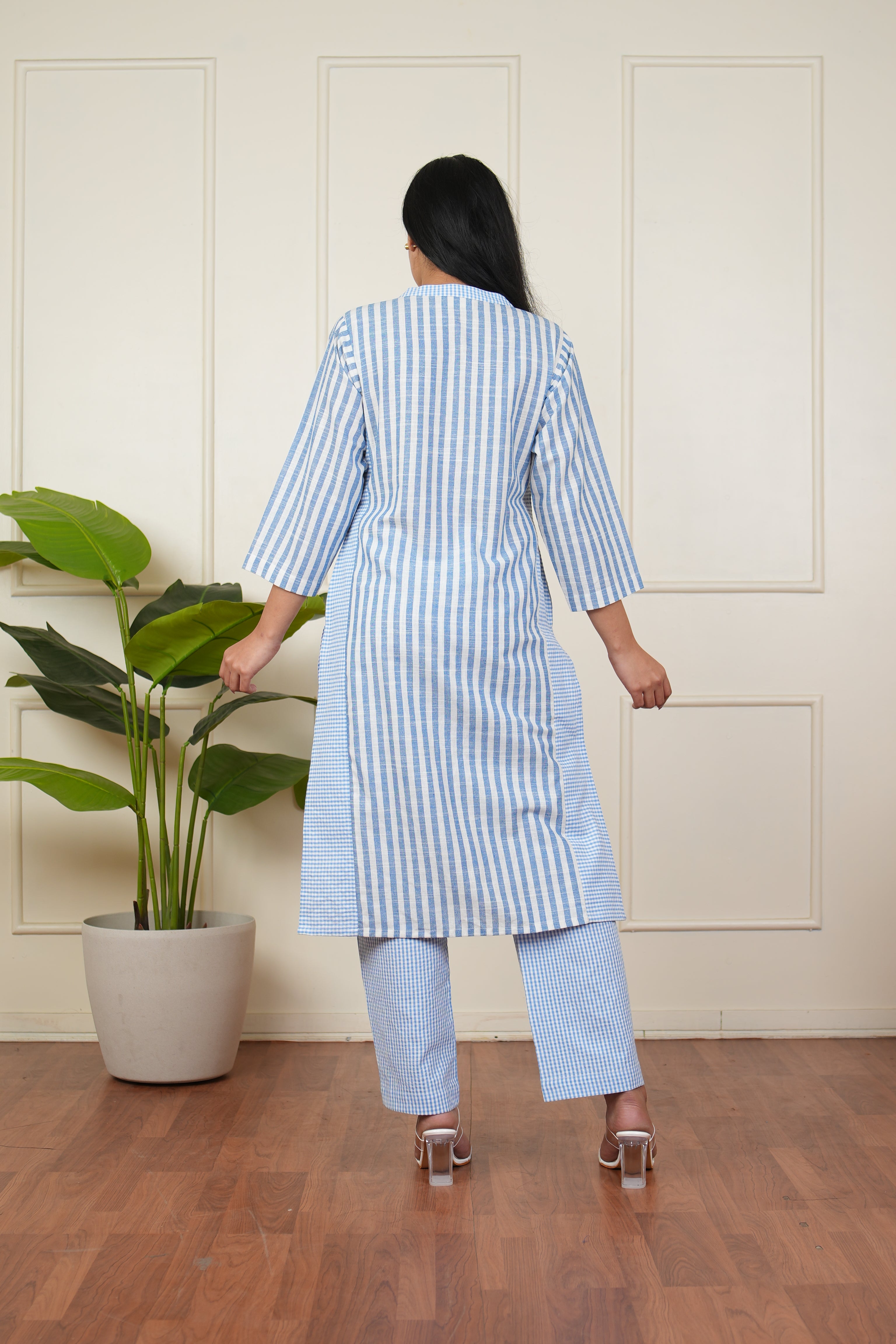 Skystripe Kurta Set