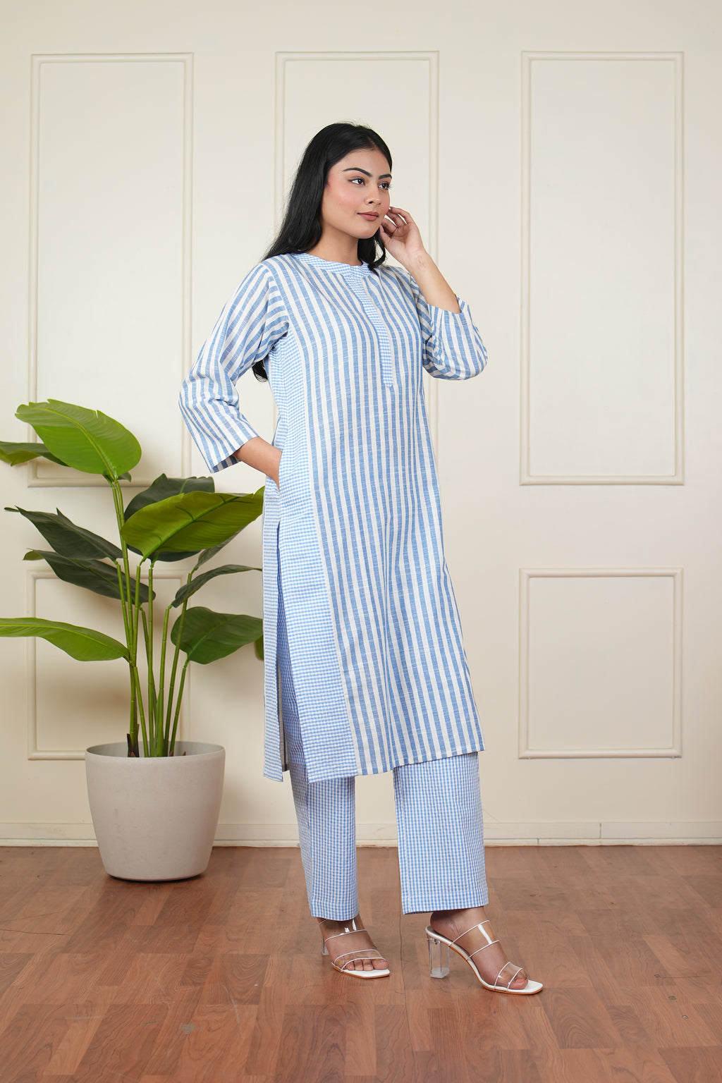 Skystripe Kurta Set