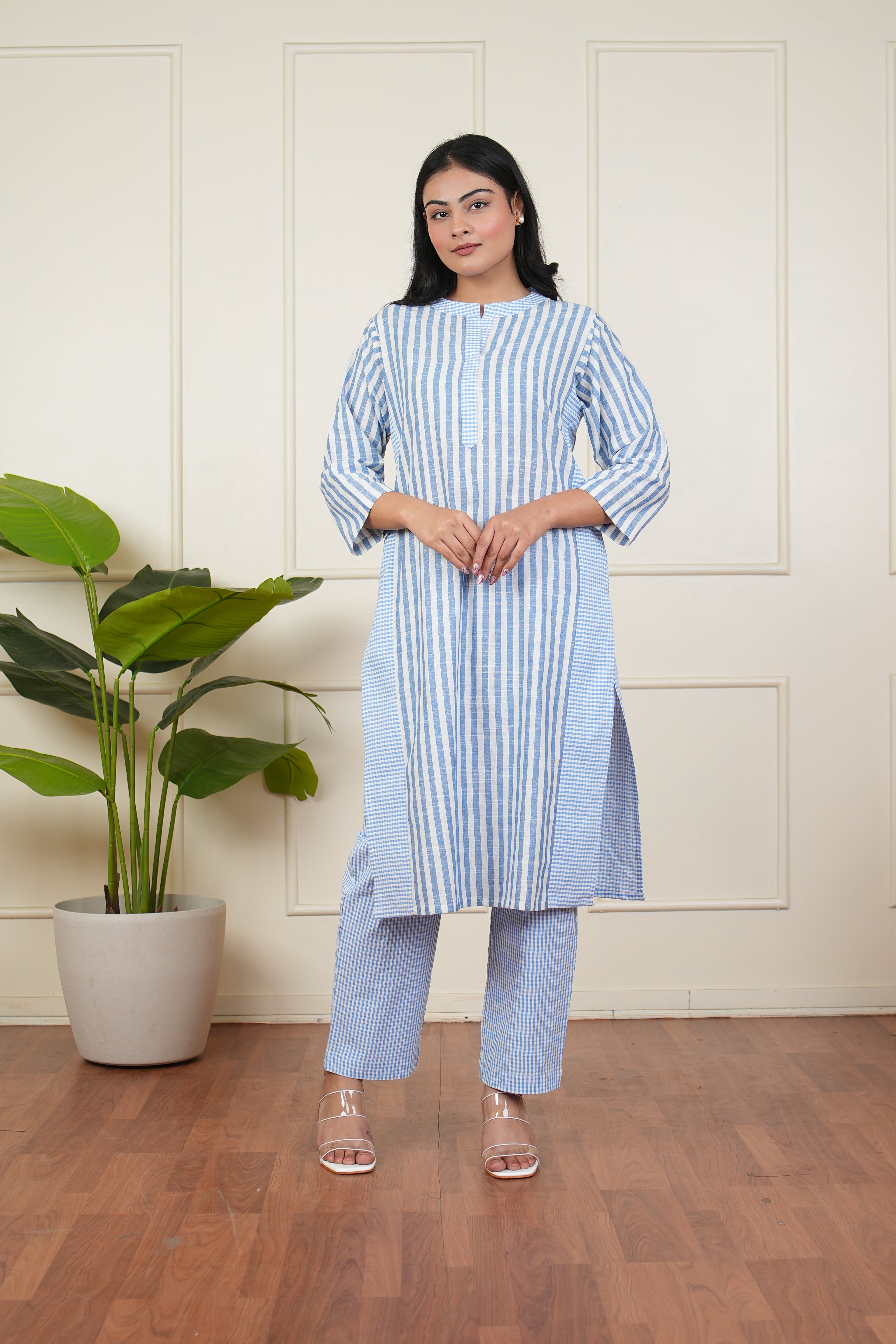 Skystripe Kurta Set